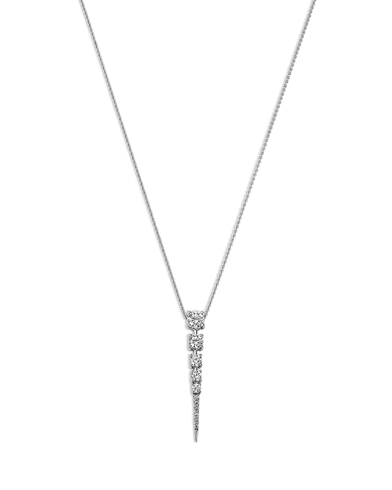 Bloomingdale's Fine Collection Diamond Graduated Pendant Necklace in 14K White Gold, 0.50 tcw