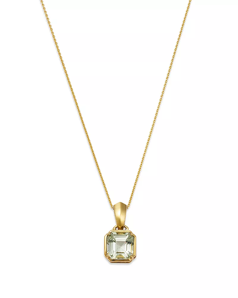 Bloomingdale's Fine Collection Prasiolite Pendant Necklace in 14K Yellow Gold, 18