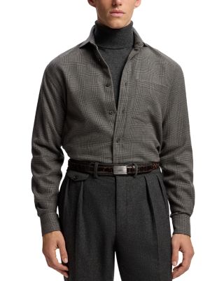 Glen Check Flannel Regular Fit Shirt