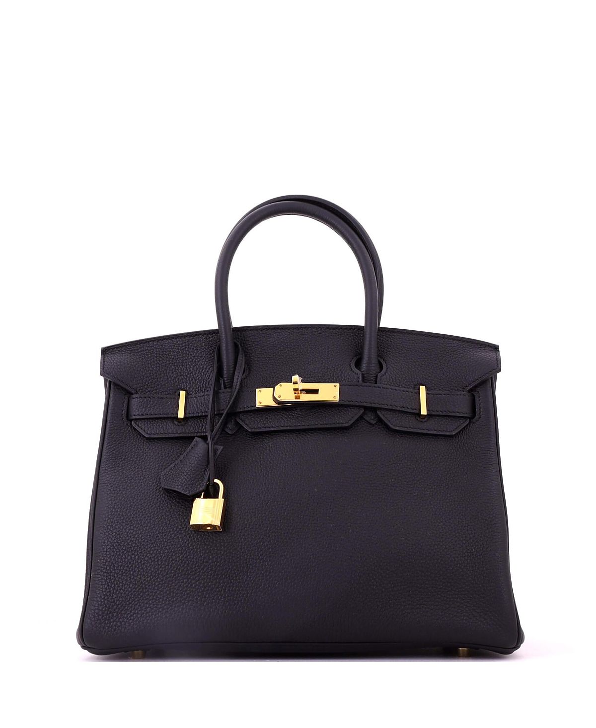 Pre-Owned HERMES Birkin 30 Handbag Black Togo with Gold Hardware
