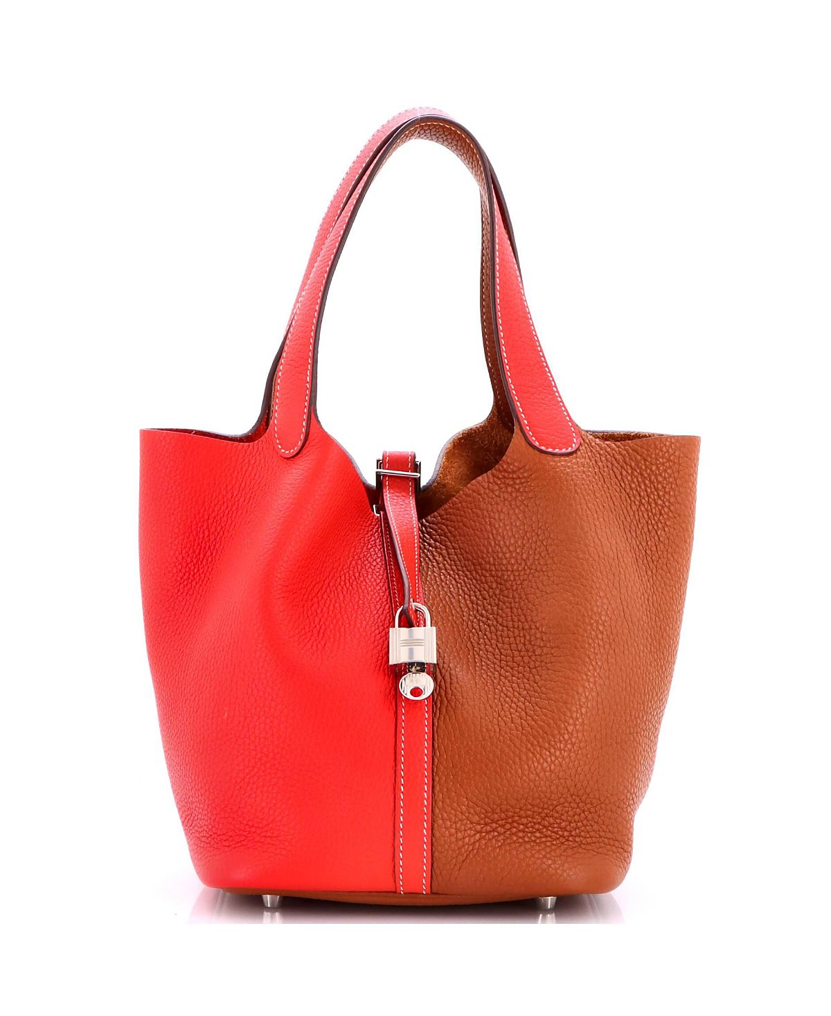 Pre-Owned HERMES Mm Picotin Lock Bag Bicolor Clemence