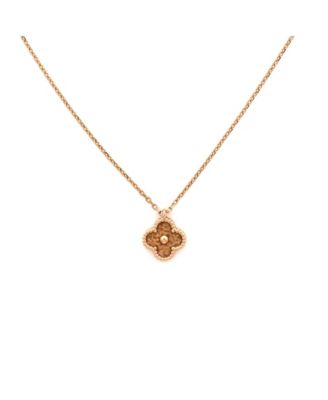  Sweet Alhambra Pendant Necklace 18K Rose Gold, 16"
