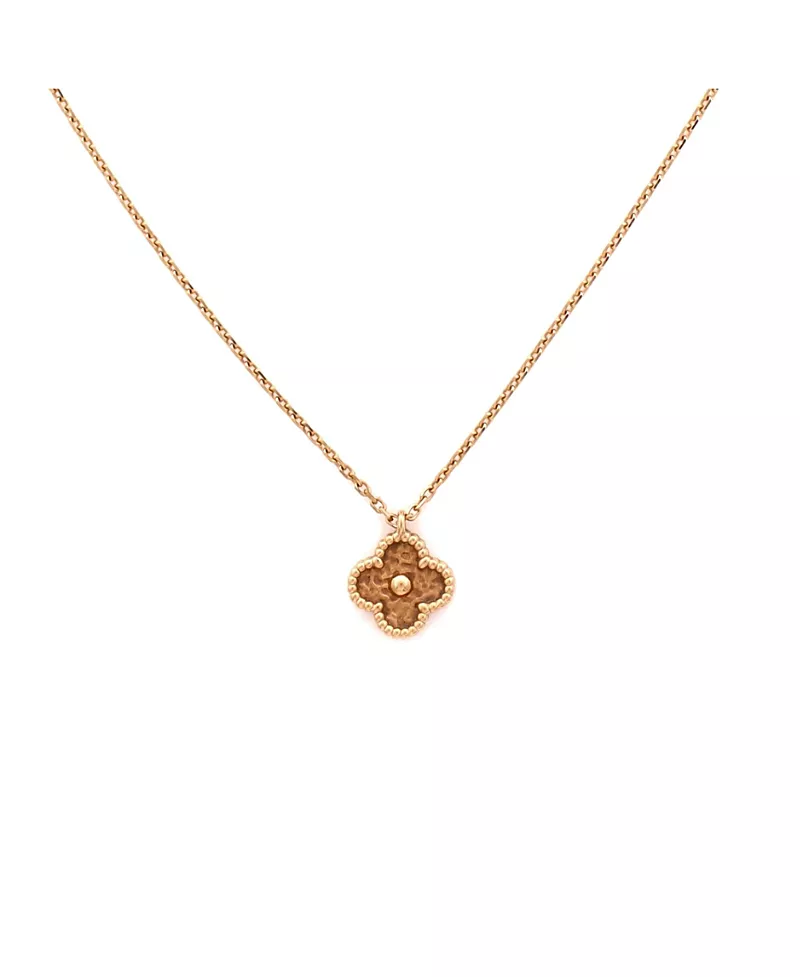 Pre-Owned Van Cleef & Arpels Sweet Alhambra Pendant Necklace 18K Rose Gold, 16