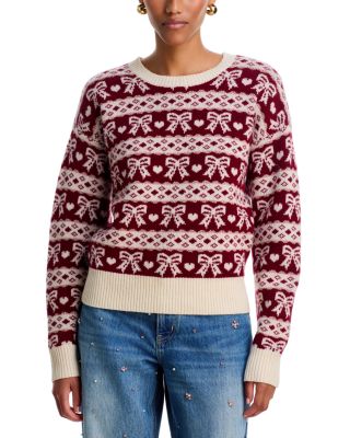 Opalette Wool Blend Fair Isle Sweater