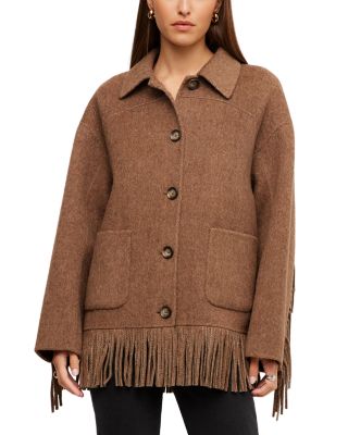 Yara Wool Blend Fringe Jacket