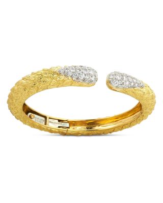 Platinum & 18K Yellow Gold Park Avenue Diamond Geometric Cuff Bracelet, 1.61 tcw