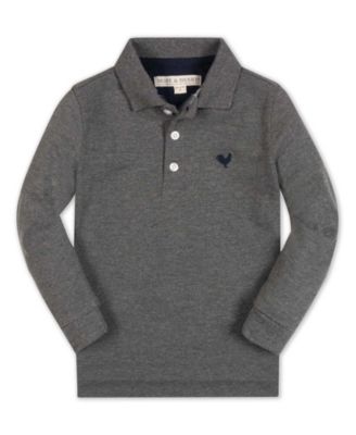 Boys' Organic Long Sleeve Pique Polo - Little Kid, Big Kid