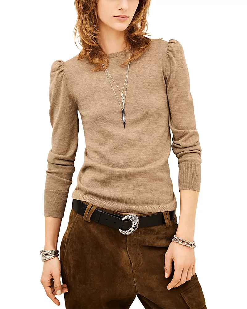 ba & sh Britanie Wool Puff Sleeve Sweater