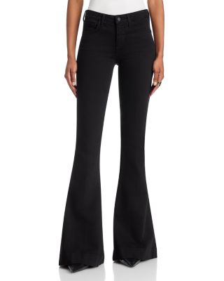 Her Story Low Rise Martini Flare Jeans in Saturated Black