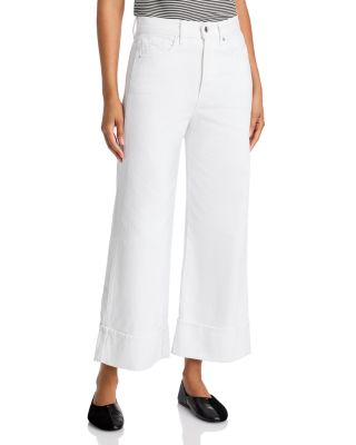 Veronica Beard Taylor Cropped High Rise Jeans in White