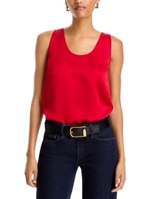 Rumi Satin Scoop Neck Tank