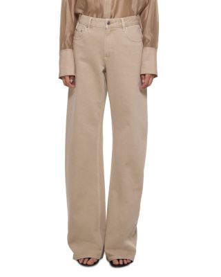 Helmut Lang High Rise Relaxed Bootcut Jeans in Sand