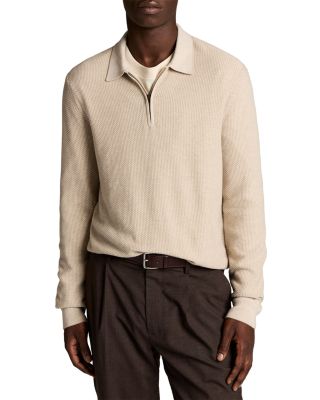 Geo Jacquard Quarter Zip Sweater