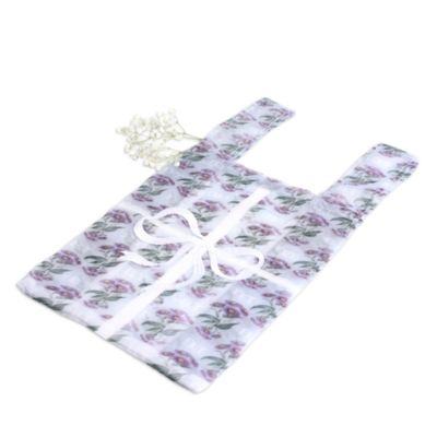 Sac Paquet Cadeau Floral Embroidered Sheer Nylon Organza Tote