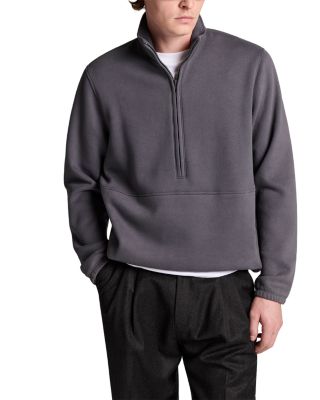 Vince Cotton Blend Half Zip Pullover