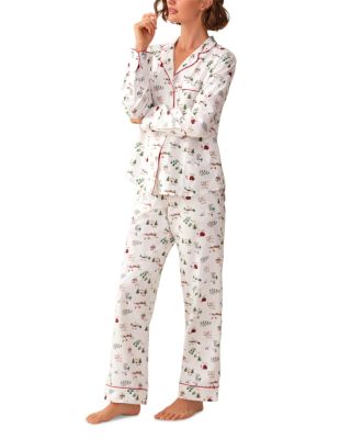 Petite Plume North Pole Chronicles Cotton Twill Holiday Pajama Pants Set
