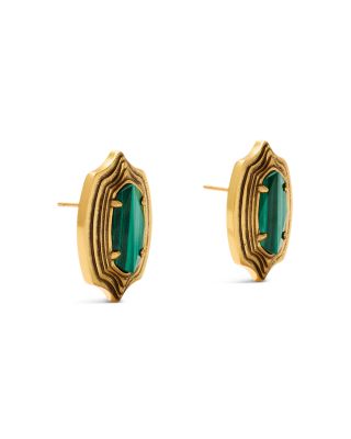 Ellie Stepped Frame Mother Of Pearl Stud Earrings