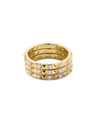 Fate Crystal & Spike Stack Rings, Set of 3