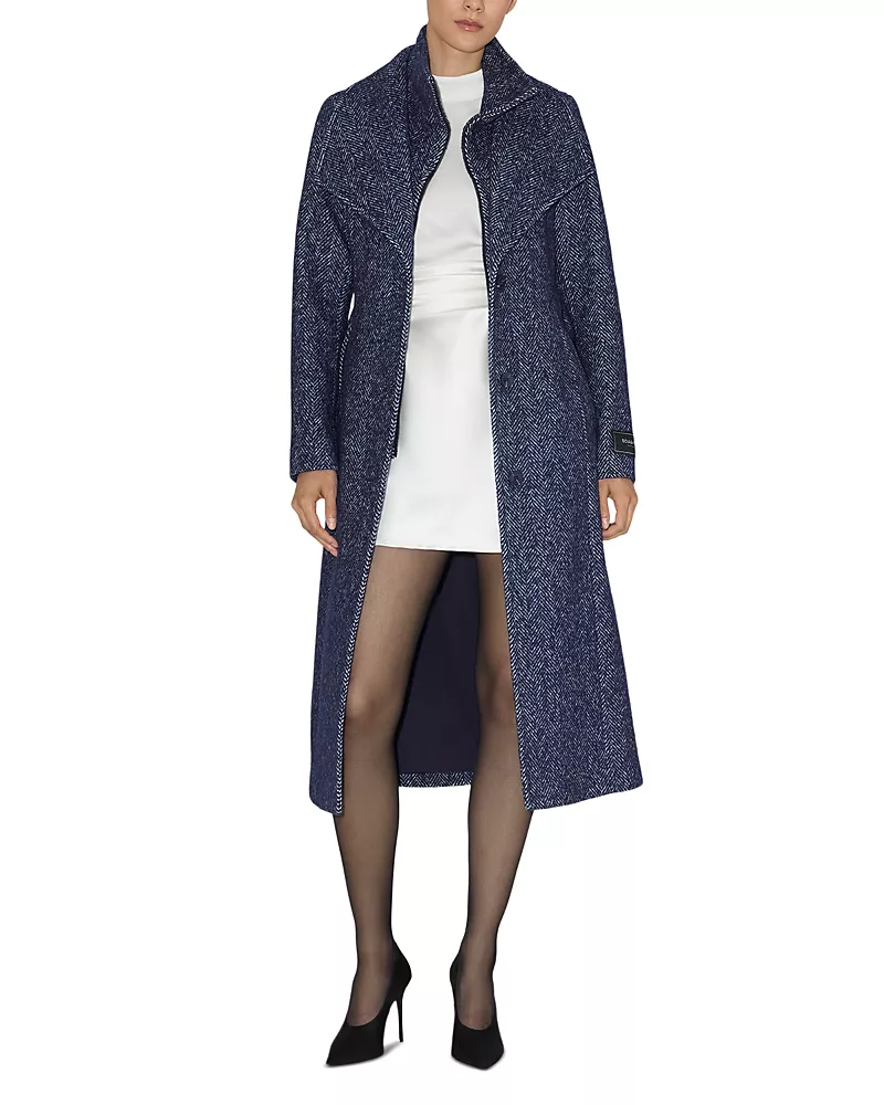 Soia & Kyo Ilana-h Herringbone Long Coat