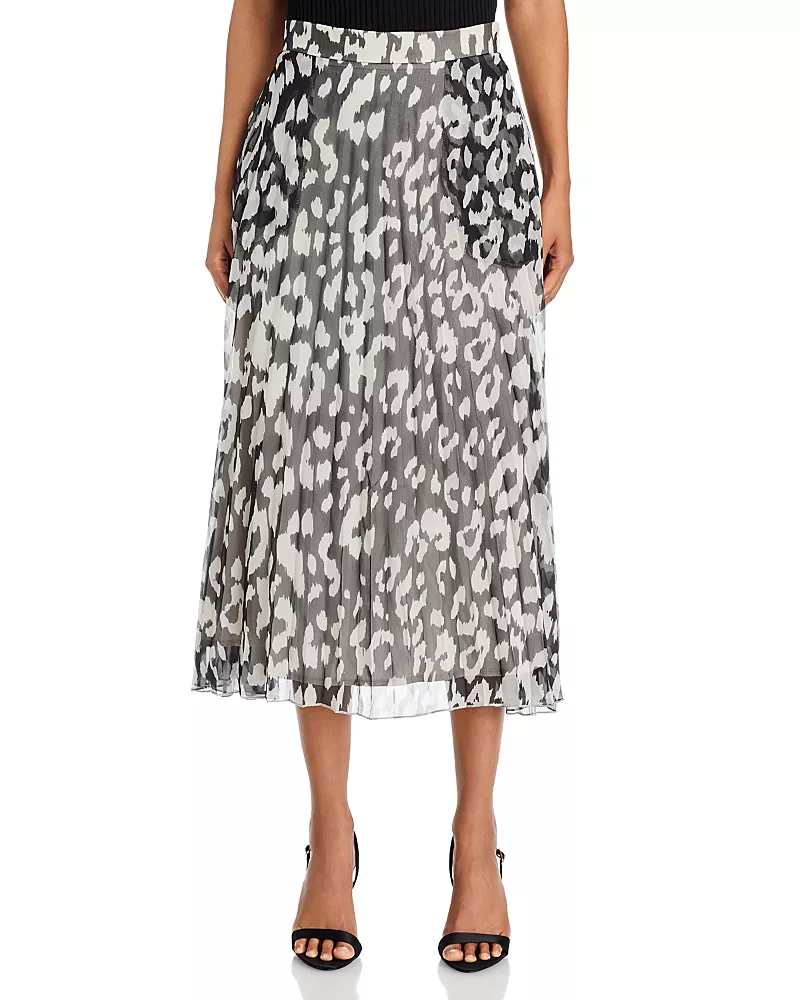 Area Stars Pleated Satin Skirt