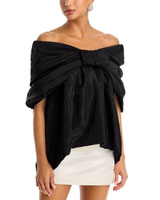 Gathered Bow Off-the-Shoulder Top