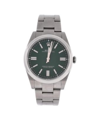  Oyster Perpetual Green Automatic Watch in Stainless Steel 41mm