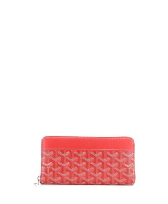   Matignon Zip Wallet Coated Canvas with Leather