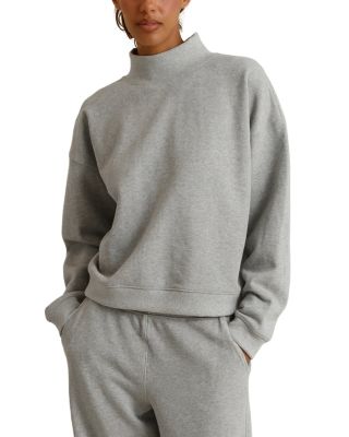 Delaney French Terry Mock Neck Sweatshirt