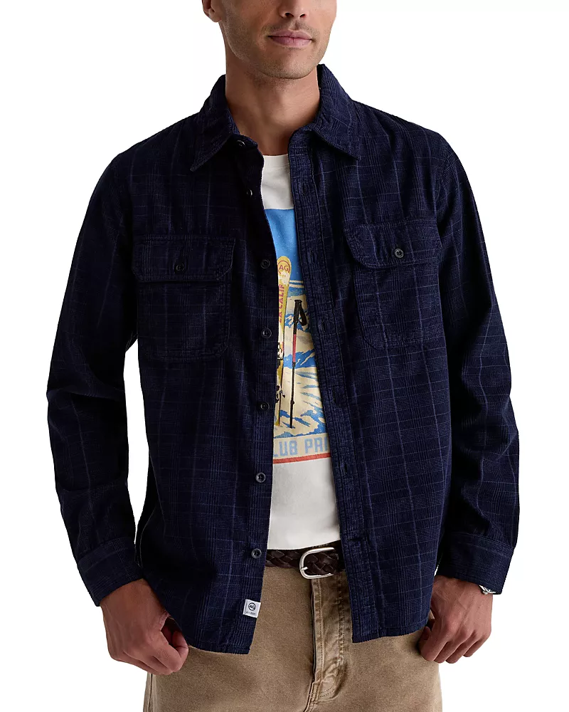 Ag Curtis Plaid Cotton Work Shirt