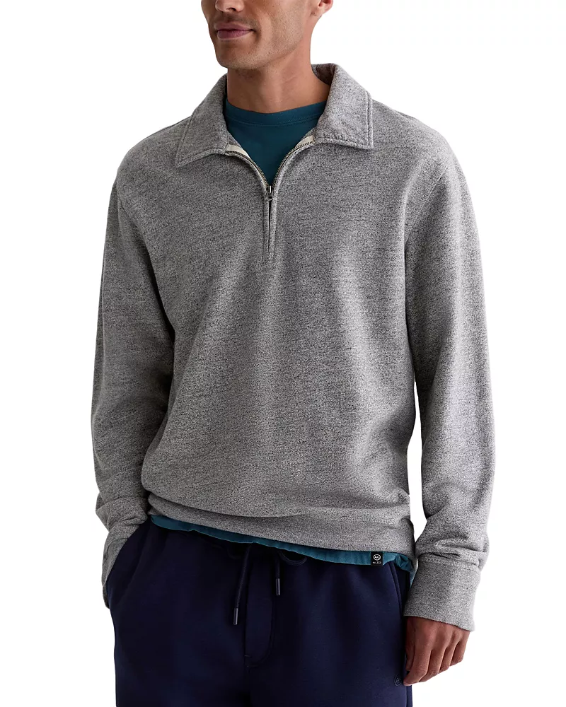 Ag Ethan Cotton Quarter Zip Sweatshirt