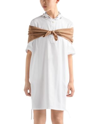  Embroidered Poplin Mini Dress