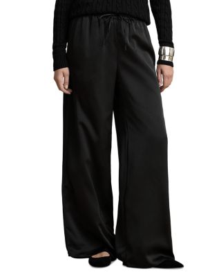 Satin Charmeuse Wide Leg Pants