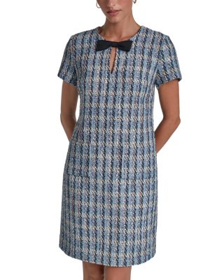 Karl Lagerfeld Paris Textured Tweed Shift Dress