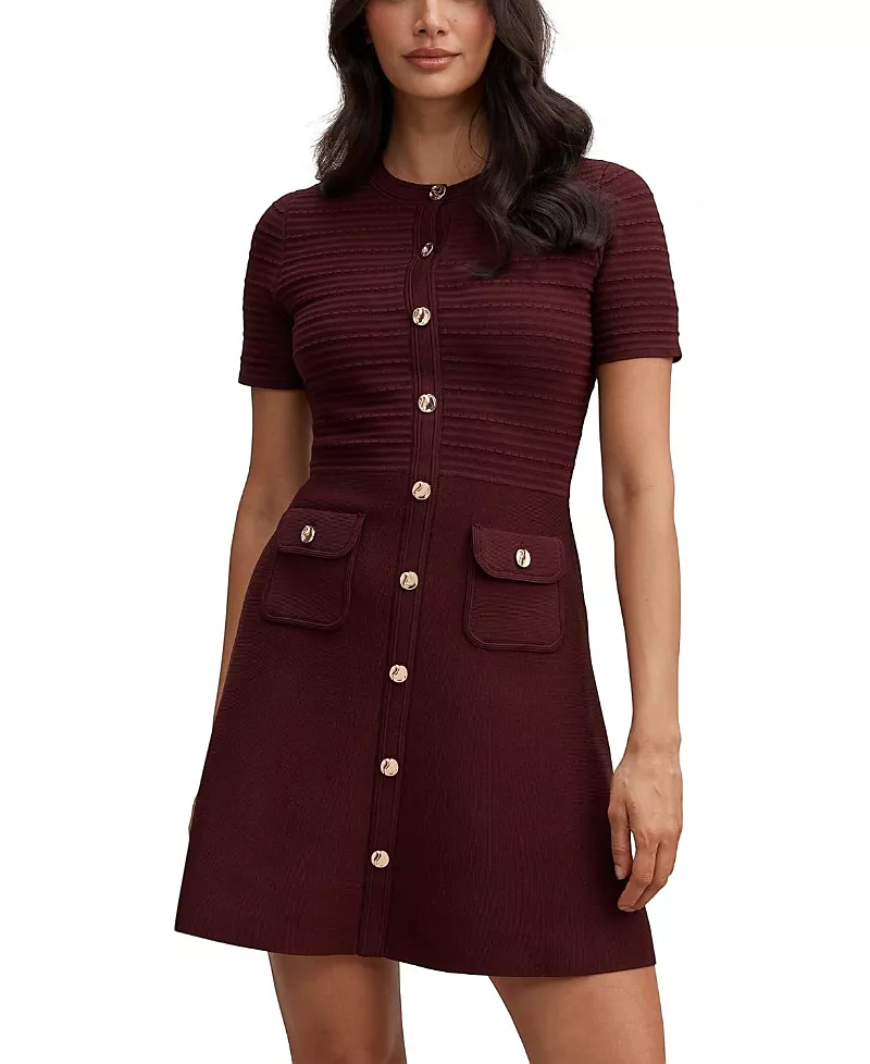Ever New Women's Anika Stitch Interest Knitted Mini Dress