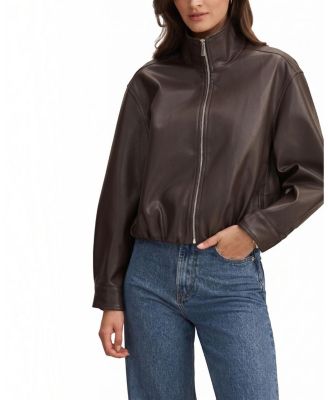 Women's Julia Faux Leather Funnel Neck Jacket