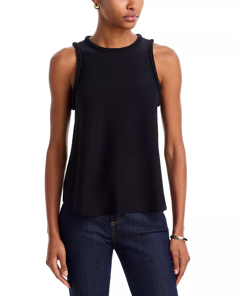 Cinq a Sept Satin Braided Tank