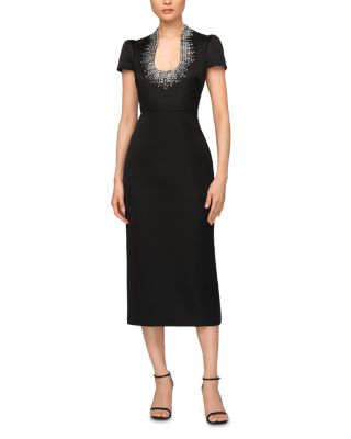 Theia Anya Embellished Shift Dress