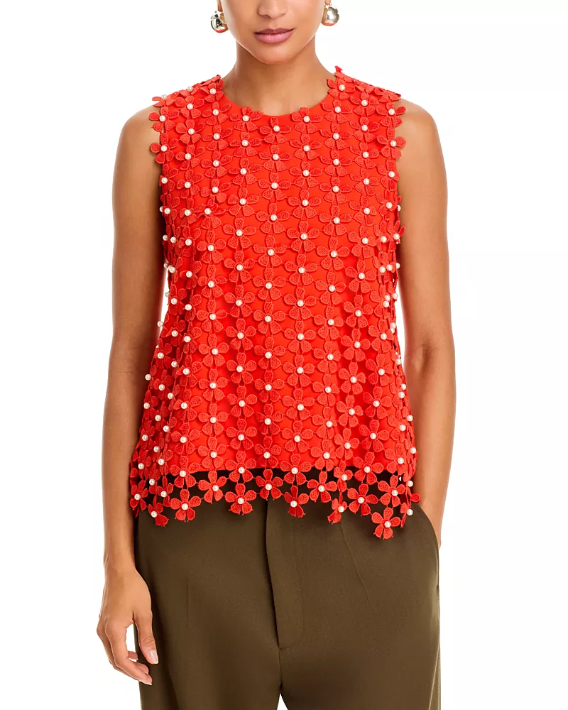 Essentiel Antwerp Embo Embellished Sleeveless Top