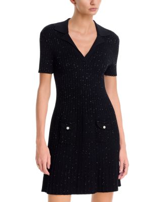 Milly Romy Metallic Knit Mini Dress