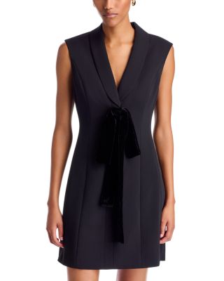 Milly Dove Velvet Bow Mini Dress