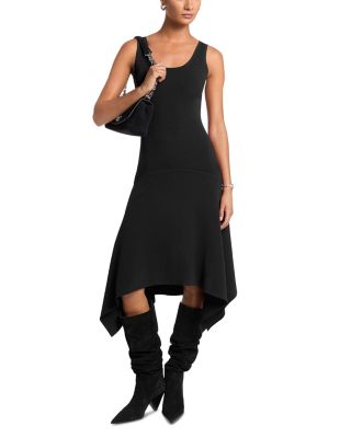Viscose Handkerchief Midi Dress