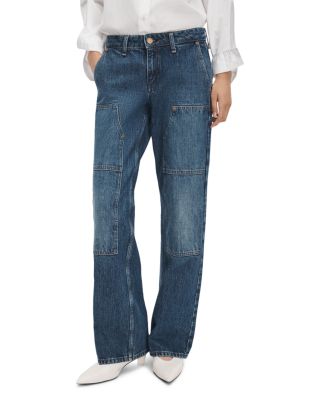 Cam Cotton Low Rise Utility Straight Leg Jeans in Elden