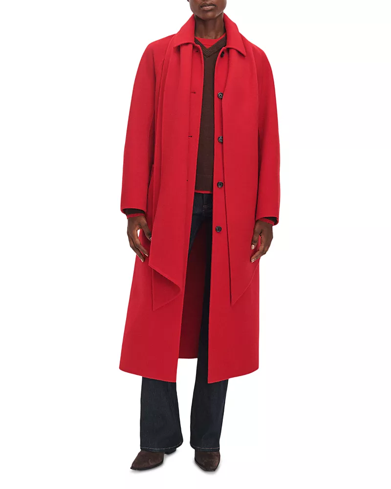 rag & bone Julian Wool Blend Scarf Trench Coat