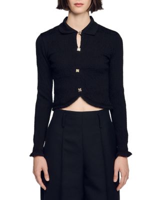 Maina Fringe Trim Cropped Cardigan