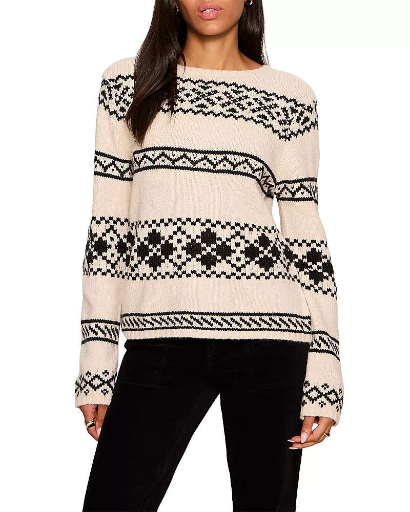Sanctuary Fair Isle Boat Neck Sweater