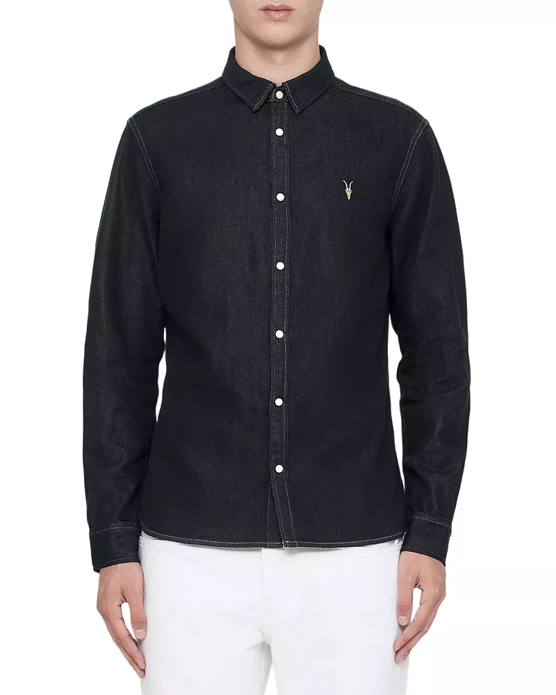 Allsaints Gleason Denim Button Up Shirt