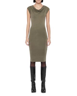 Malina Cowl Neck Bodycon Midi Dress