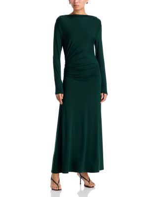 Lila Ruched Jersey Maxi Dress
