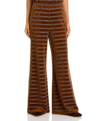 Veronica Beard Tobias Cotton Blend Plush Flare Pants