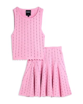 Girls' Fallon Embellished Knit Tank Top & Mini Skirt - Big Kid